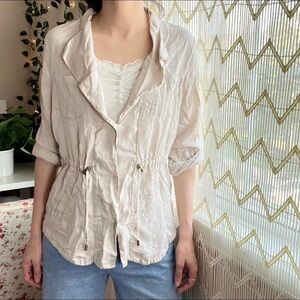HM Tan Button Blouse